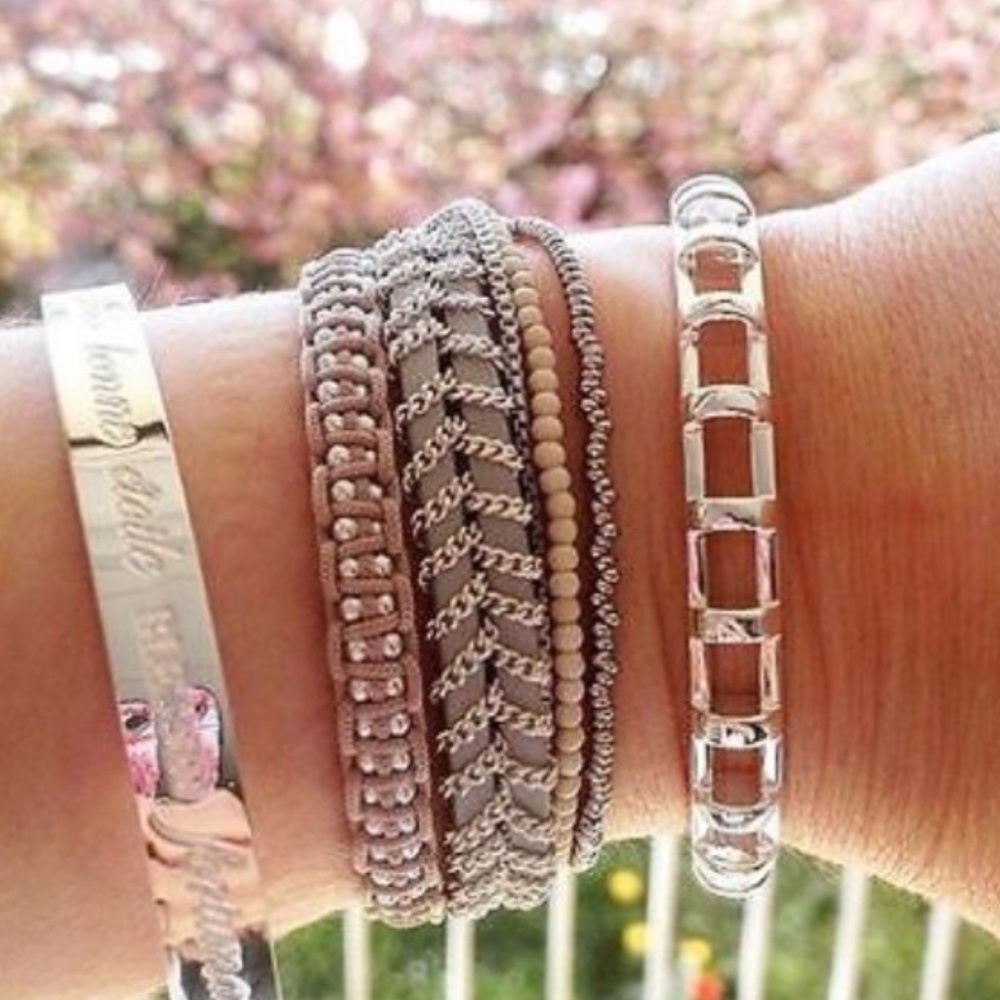 :: Stella & Dot⚔️SILVER Cage Cuff Bracelet Stella - Picture 7 of 8
